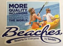 Window Cling Display - "NEW" Beaches Kids In Kayak