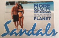 Window Cling Display - "NEW" Sandals - Couple On The Beach